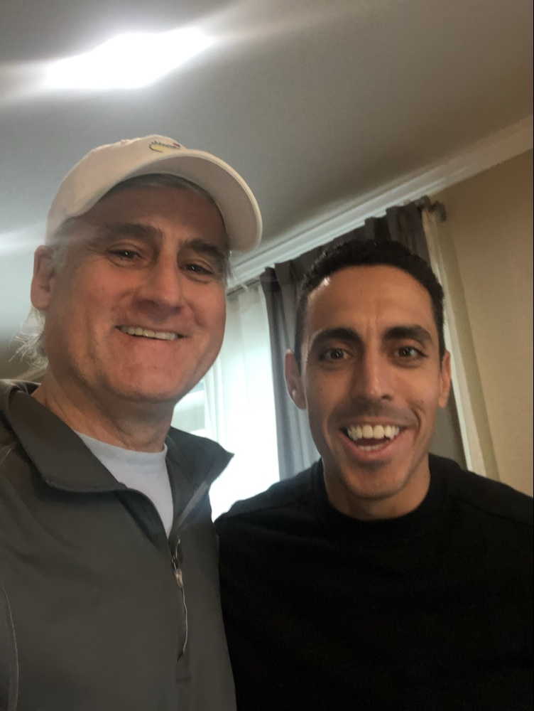 Billy with a ministry leader