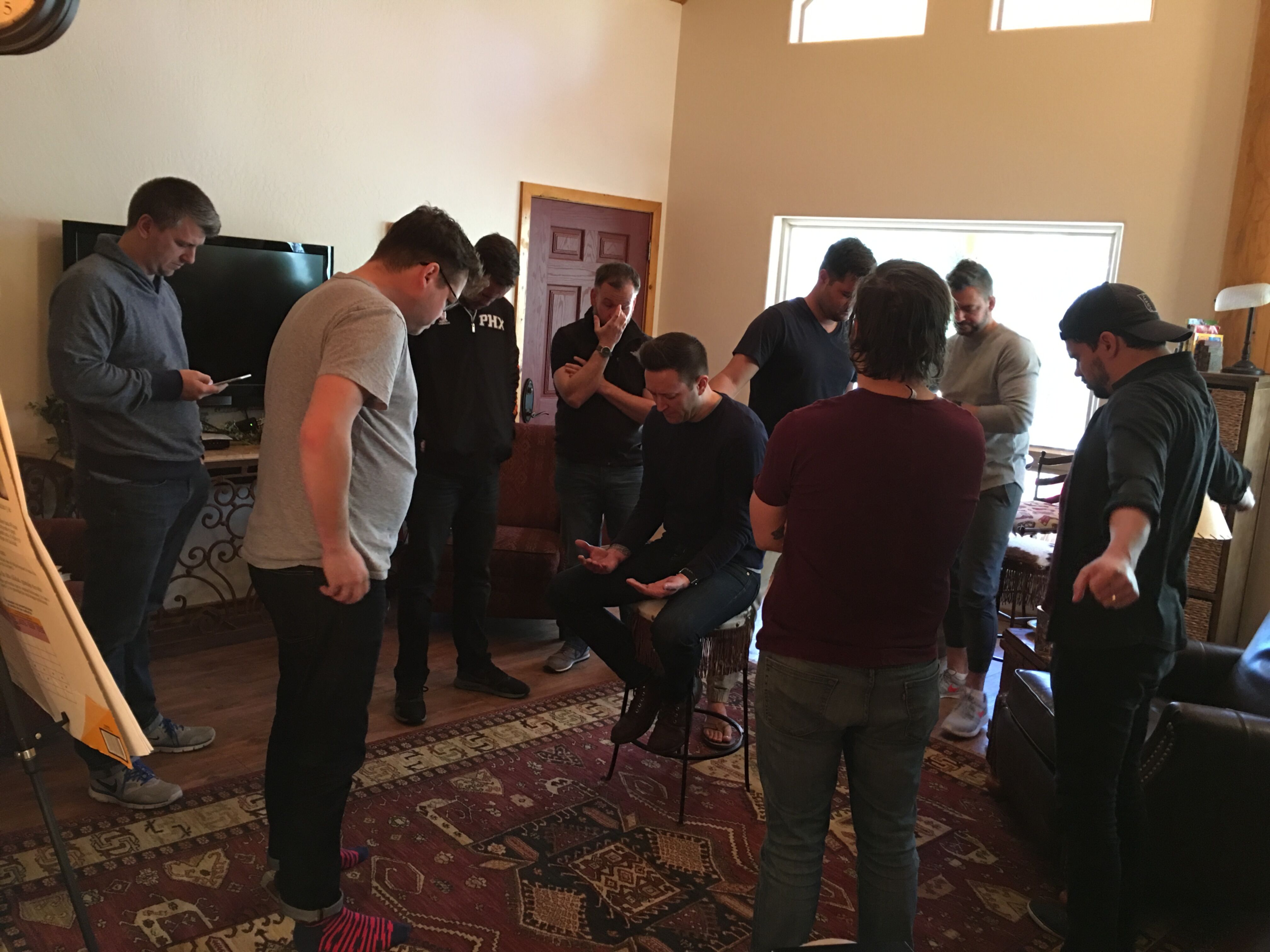 Leaders gathered in prayer